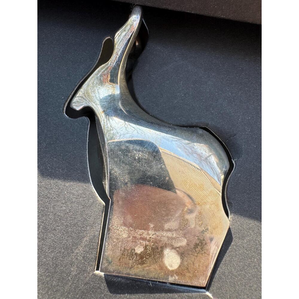Dansk Designs Silver Reindeer Paperweight Danish Swedish Gifts Presents Retro - Picture 5 of 11